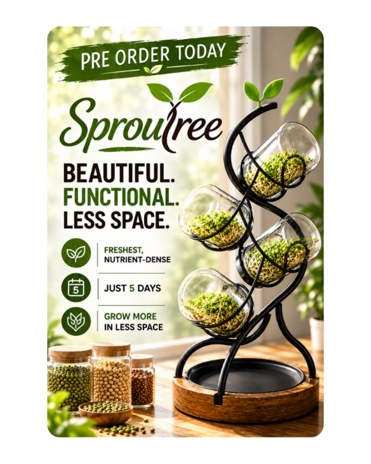 SprouTree™ Elegantly Beautiful Vertical Sprouting System